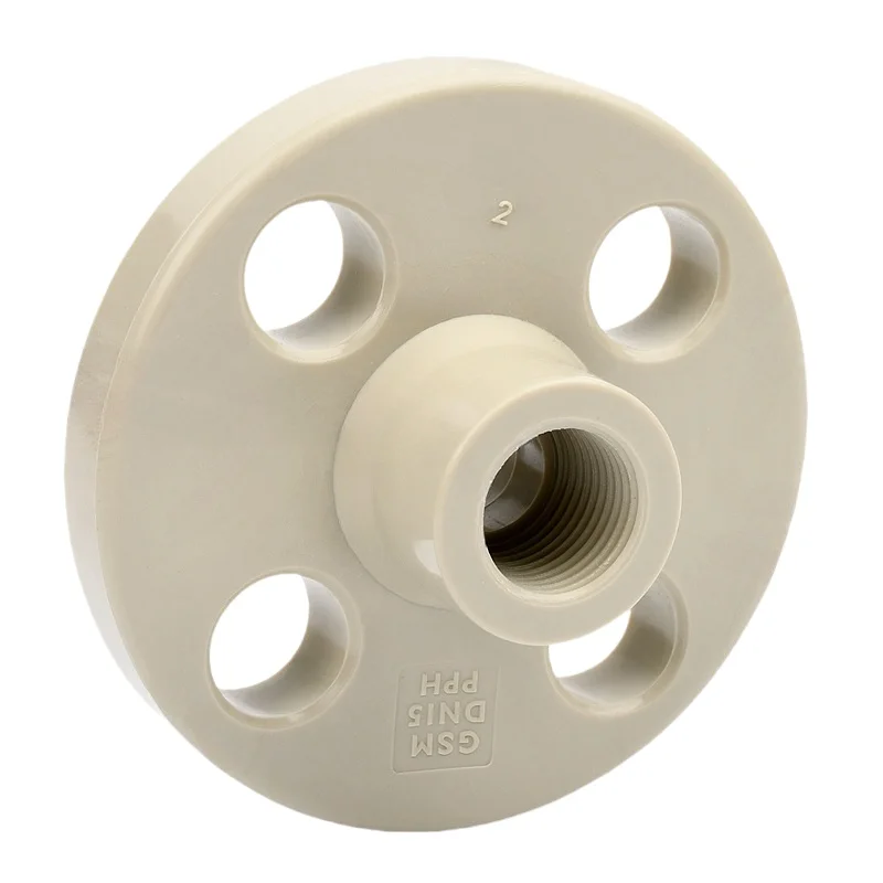 1PC 1/2''~4'' PPH Female Thread Flange Plate Hot Melt Garden Irrigation Watering System Water Pipeline Fittings Industrial Joint