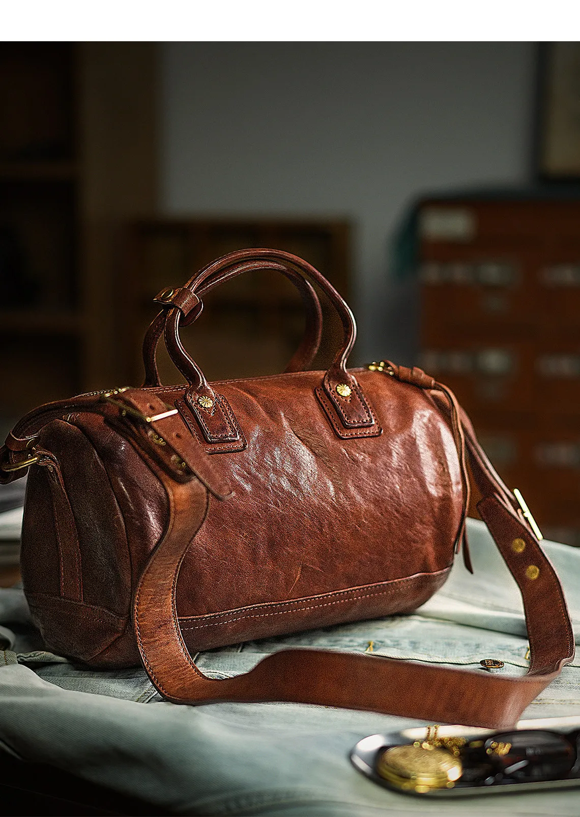 PNDME einfache Vintage-Hochwertige Herrenhandtasche aus erstklassigem Rindsleder für Wochenend-, Alltags- und Partyzwecke, luxuriöse Echtleder-Umhängetasche – Detail 17