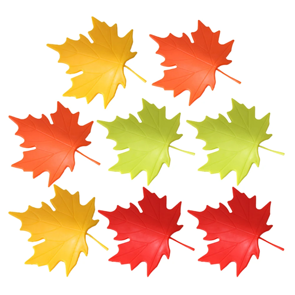 

8pcs Collision Door Stop Baby Door Stops Colorful Safety Leaf Shaped Protector Home Decor Colorful Soft Closer