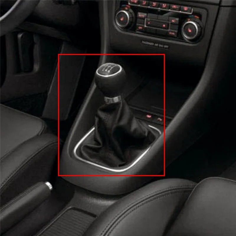 

Unusual Car 6 Gears Gear Shift Knob Dustproof Cover 1K0711113 For VW Golf 6 2008-2012 Sagitar Shift Knob Gaitor Cover