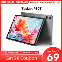 Teclast P30T Android 14 tablet, 10.1 inch, (4 + 6) Max 10GB RAM, ROM 128GB, 1280x800 IPS, Allwinner A523, 8 cores, type C, 6000mah, BT 5.4, Wi-Fi 6