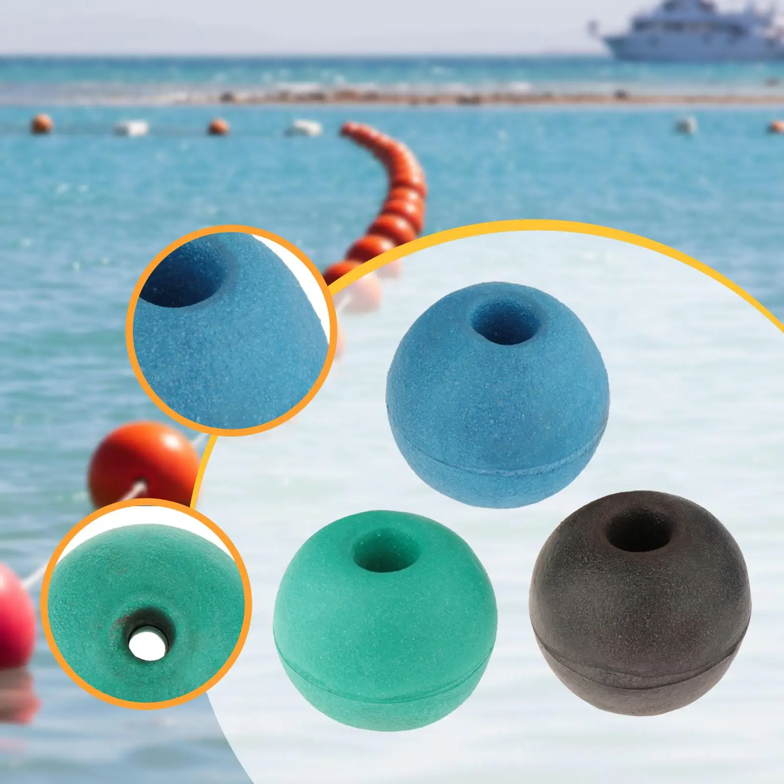 

Веревочный поплавок для морского каяка, якорный поплавок для плавательных полок, бассейн, водные занятия