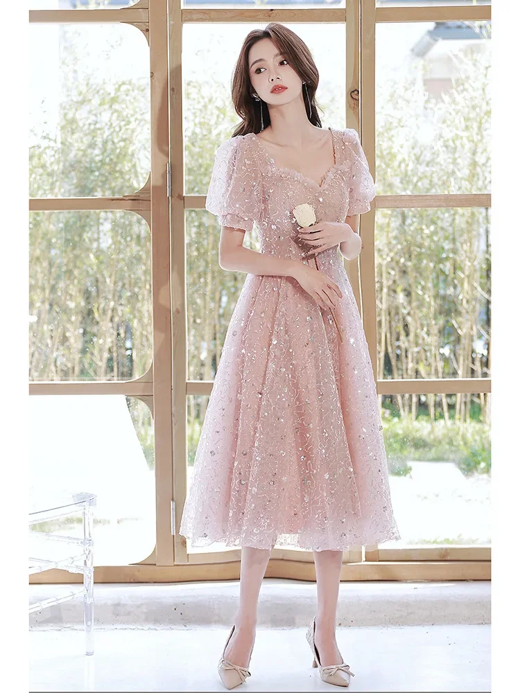 Robe de soiree nuevo vestido ajustado con cuello en V para mujer banquete de boda vestidos de noche elegantes vestido Formal de fiesta vestidos de graduación vestido de lujo