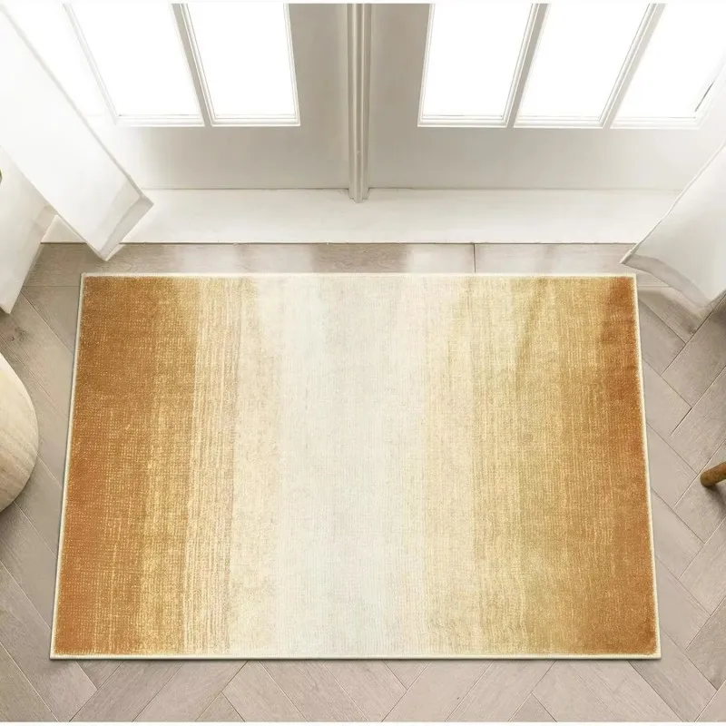 VIKAMA Semicircular Soft Durable Door Mat, Stain-Resistant Durable, Bathroom Changing Area Mat Soft Carpet for Home Decor