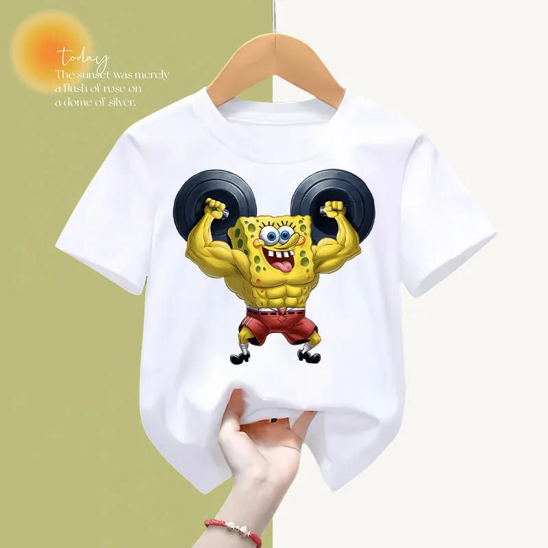 Spongebob Squarepants kids T-shirt anime costume Summer short sleeve cute Patrick Star Sweatshirt cartoon casual top