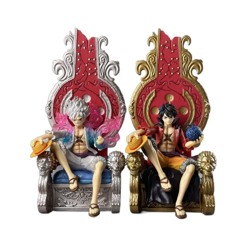 One Piece Anime Statue Coleção, Decoração, Posição Sentada Gk, Figura de Ação Monkey D Luffy, Presentes de Ornamento, 31,5 cm