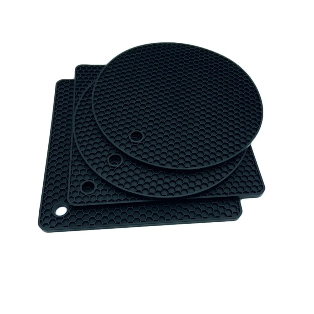 

4Pcs/Set Silicone Anti Scalding Mat Heat-resistant Honeycomb Tableware Mat Food-grade Multifunctional Pot Holder