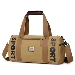 Sporttas Canvas Reistas Man Vrouw Reizen Bagage Een Schouder Gedragen Draagbare Beweging Fitness Rugzak Sporttas