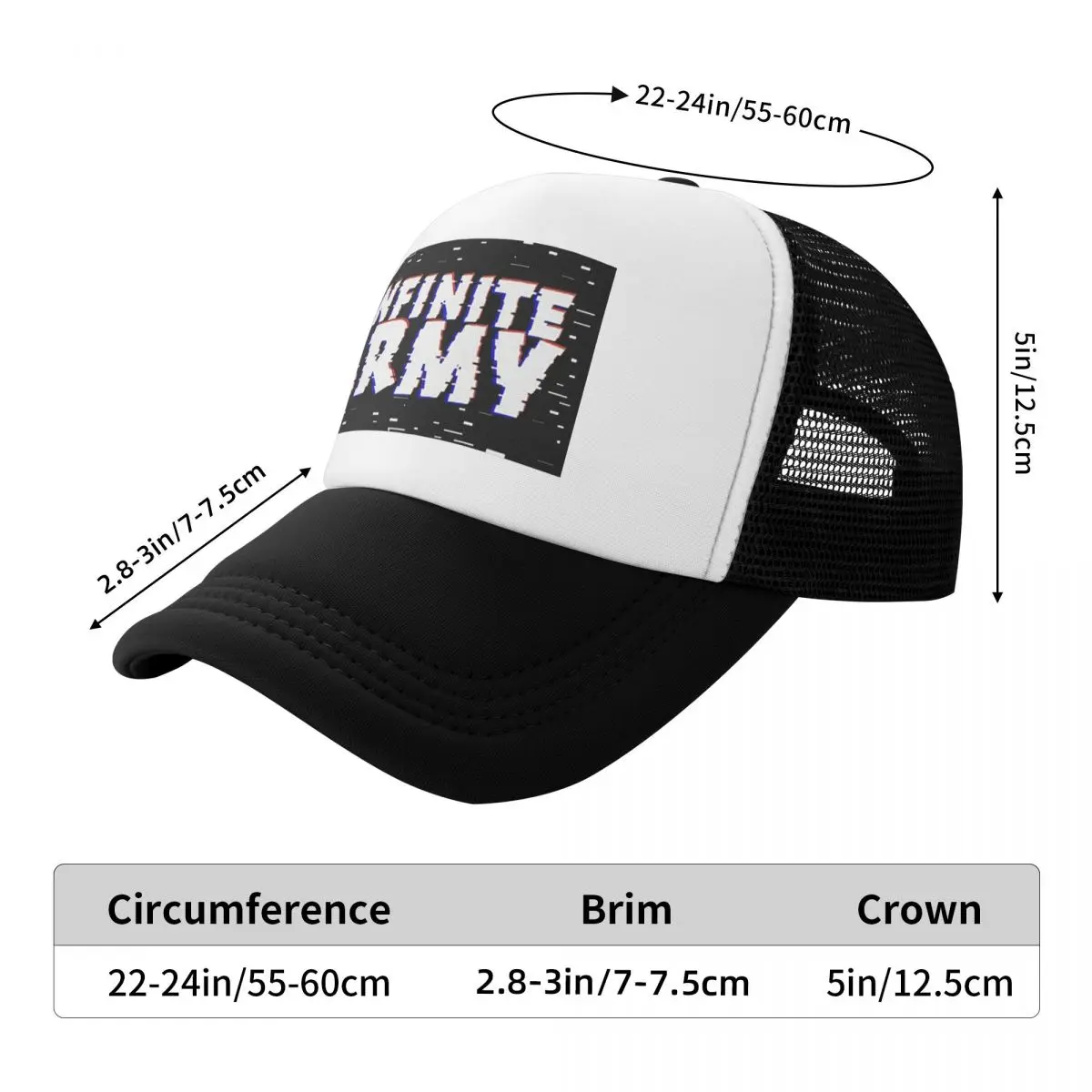 Caylus Gaming Infinite Army Cap Fashion Mesh Baseball Caps Adjustable Hat Hip Hop Summer Unisex Baseball Hats