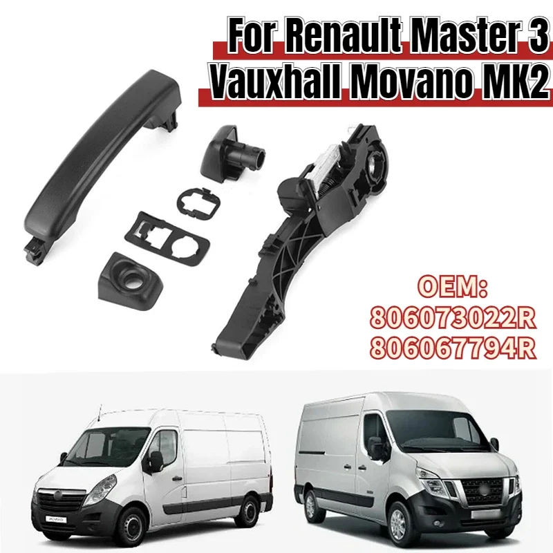 806079208R 806076452R 806069981R 806067794R For Renault Master 3 Vauxhall Movano MK2 Left Right Door Handle & Support 806073022R