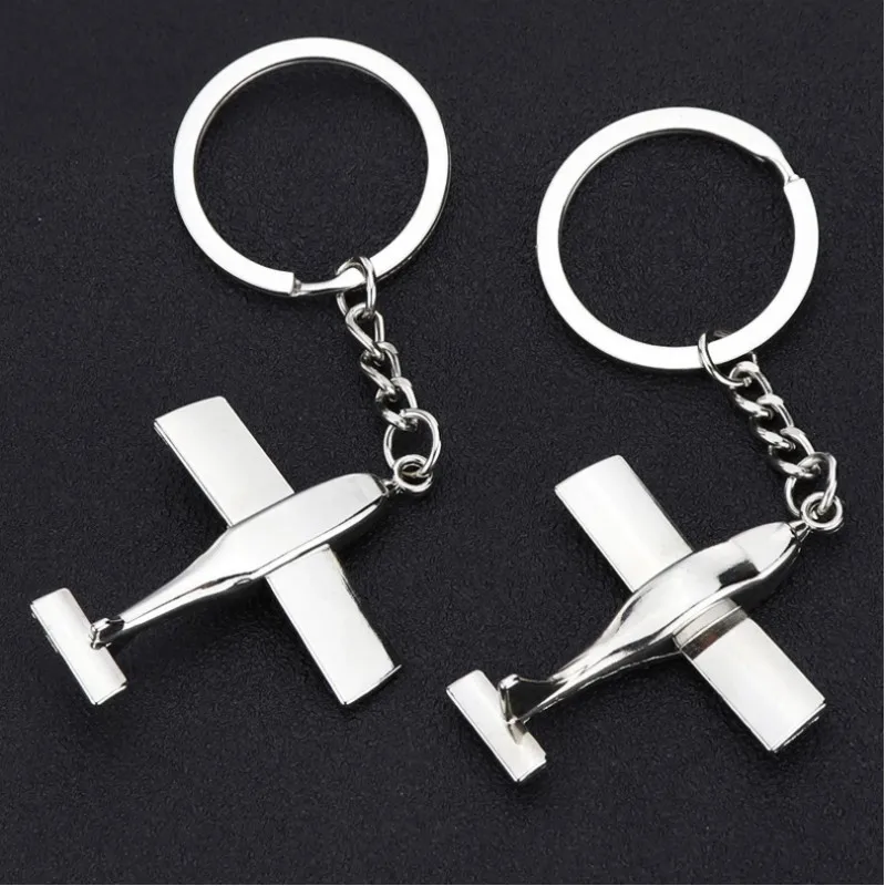 3D New Metel Airplane Keychain Aircraft Airplane Model Keyrings Car Keychain Cool Boy Men\'s Gift Jewelry