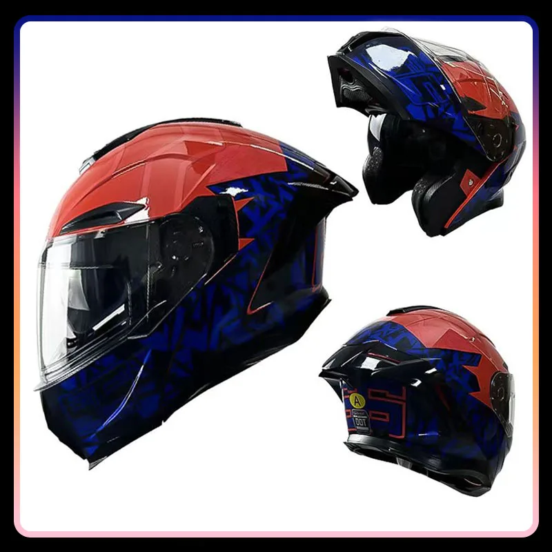 

Motorcycle Accessories Modular Helmets Motorcycle Flip-up Helmets Vintage Style Full Face Helmet DOT Certified Flip Up Helmet