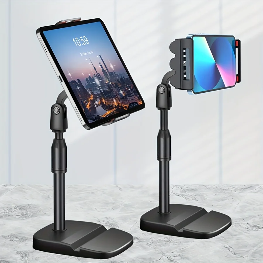 قاعدة مرجحة لحامل عالمي ثابت للهاتف/الكمبيوتر اللوحي! حجم كبير متعدد الوظائف 2 في 1 مع فتحة للهاتف
