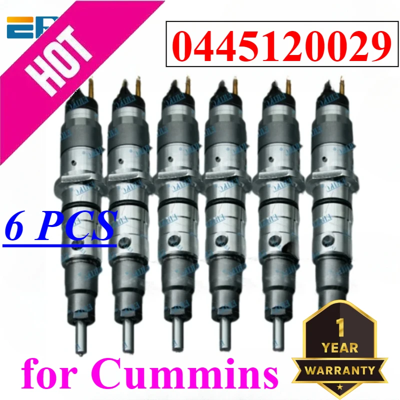 

6PC 0445120029 Diesel Injector 0 445 120 029 Fuel Engine Nozzle 0445 120 029 for Cummins 3965721 4939061 New