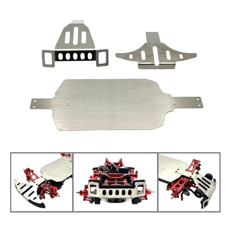 

Metal Upgrade 304 Stainless Steel Chassis Armor Front And Rear Bumper Armor For MJX 1/14 14211 Remote Control Car Parts