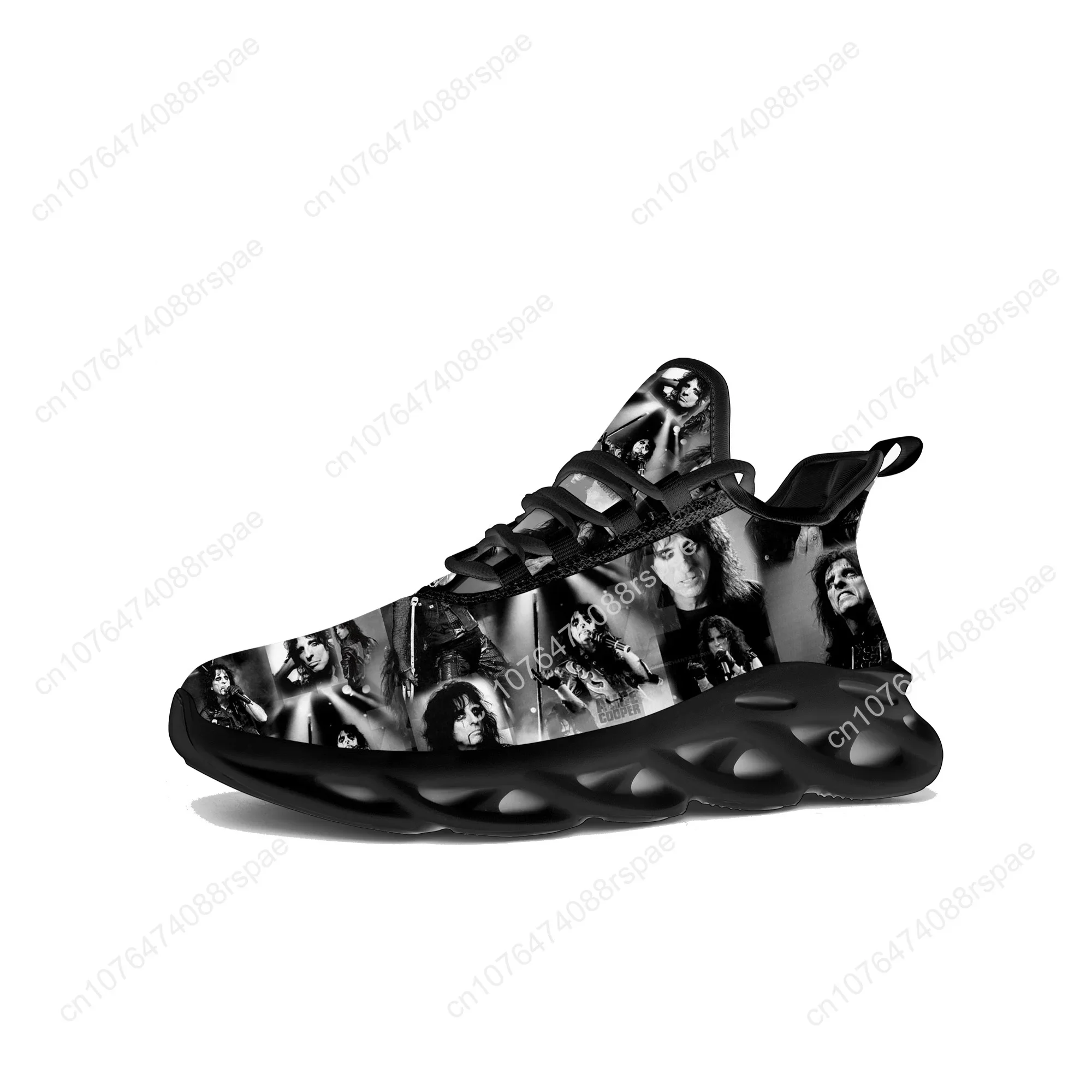 Alice Cooper Flats Sneakers Mens Womens Rock Singer Pop Sports Running Shoe Sneaker Lace Up Mesh Footwear Tailor-made Shoe Black