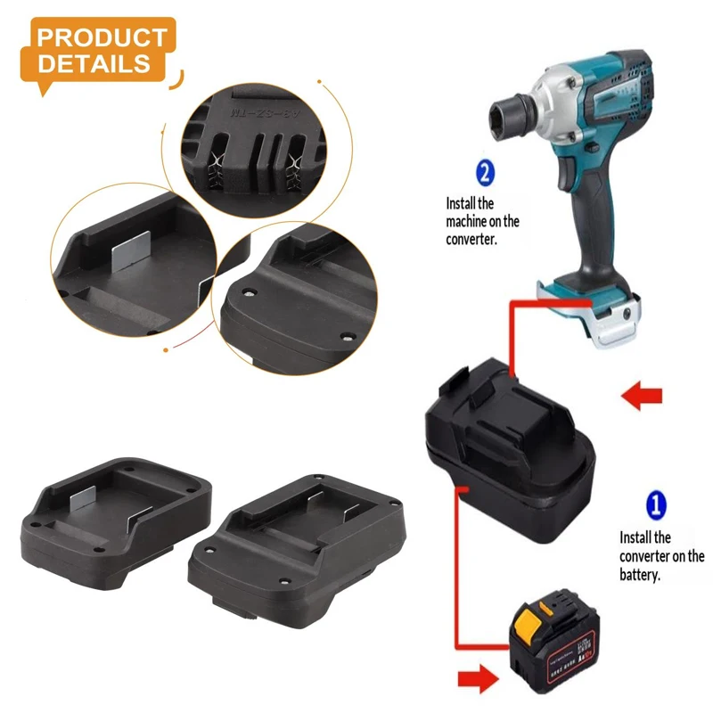 

1Pcs Power Tool Accessories Adapter For Lithium Battery Adapter Electric Power Tool Adapter Converter
