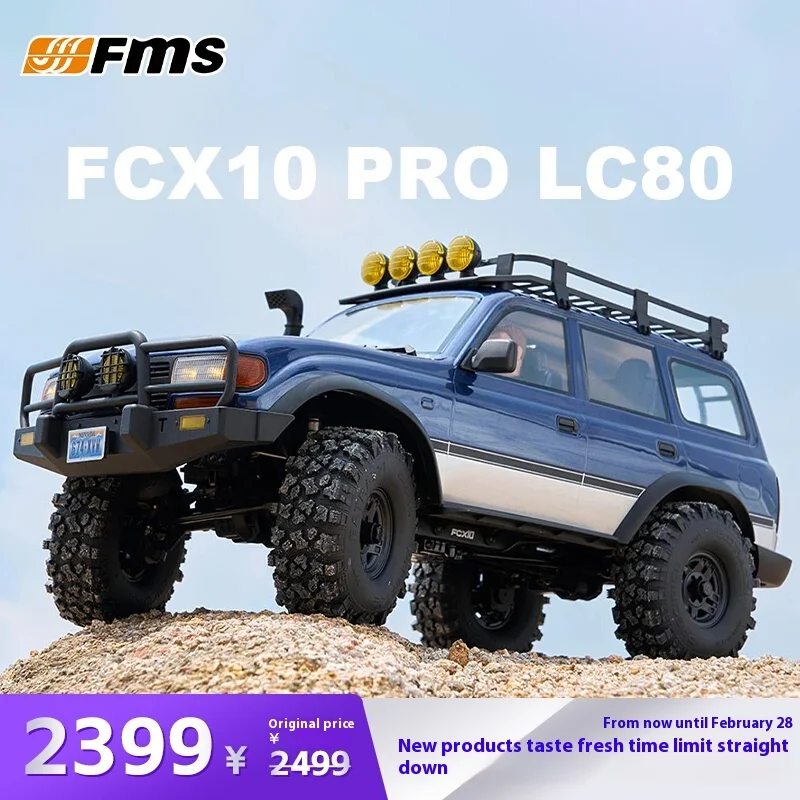 Fms 1/10 Fcx 10p Toyota Land Cruiser Lc80 Pro Remote Control Electric Off Road Climbing Model Vehicle Outer Rotor Wireless Motor