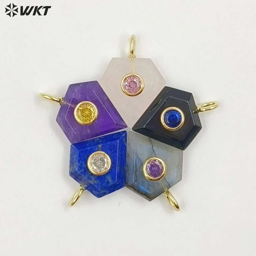 

WT-P2052 Романтический милый кулон в свежем стиле с драгоценным камнем и кубическим цирконом с покрытием из настоящего золота 18 карат для женщин, деловых банкетов