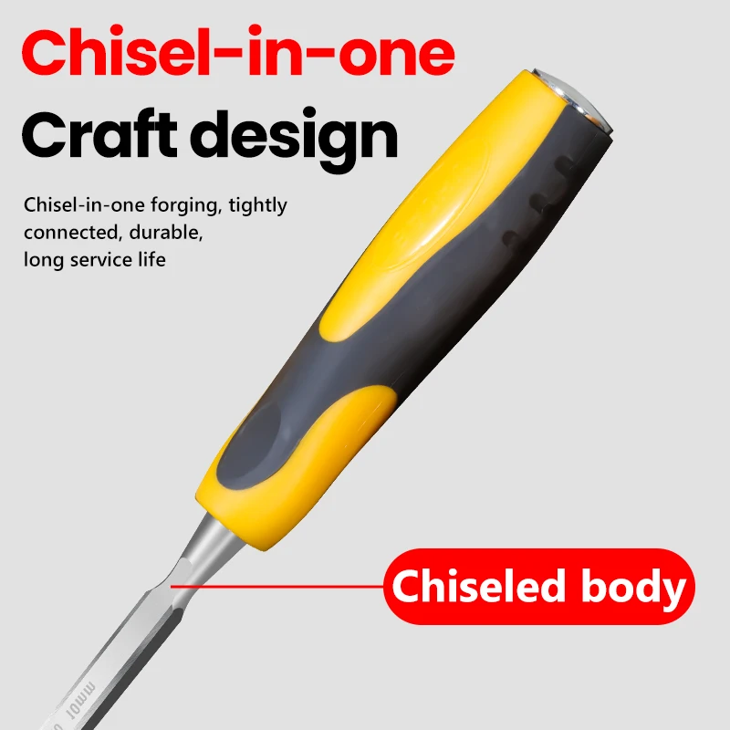 10/13/16/19/25 مللي متر 5 قطعة مجموعة أزاميل نحت الخشب المهنية لأعمال النجارة مع أدوات نحت الخشب المريحة أداة مساعدة ذاتية الصنع #4