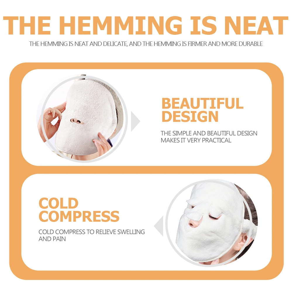 

1 set Hot Cold Compress Face Towel Spa Facial Mask Coral Velvet Material Moisturizing Reusable Skin Care Steamer Towels Open