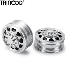 TRINOOD Aluminum Alloy Front Wheel Rims Unpowered Hubs 11mm Drive Hole for 1/14 Tamiya Truck Tractor Upgrade Parts
