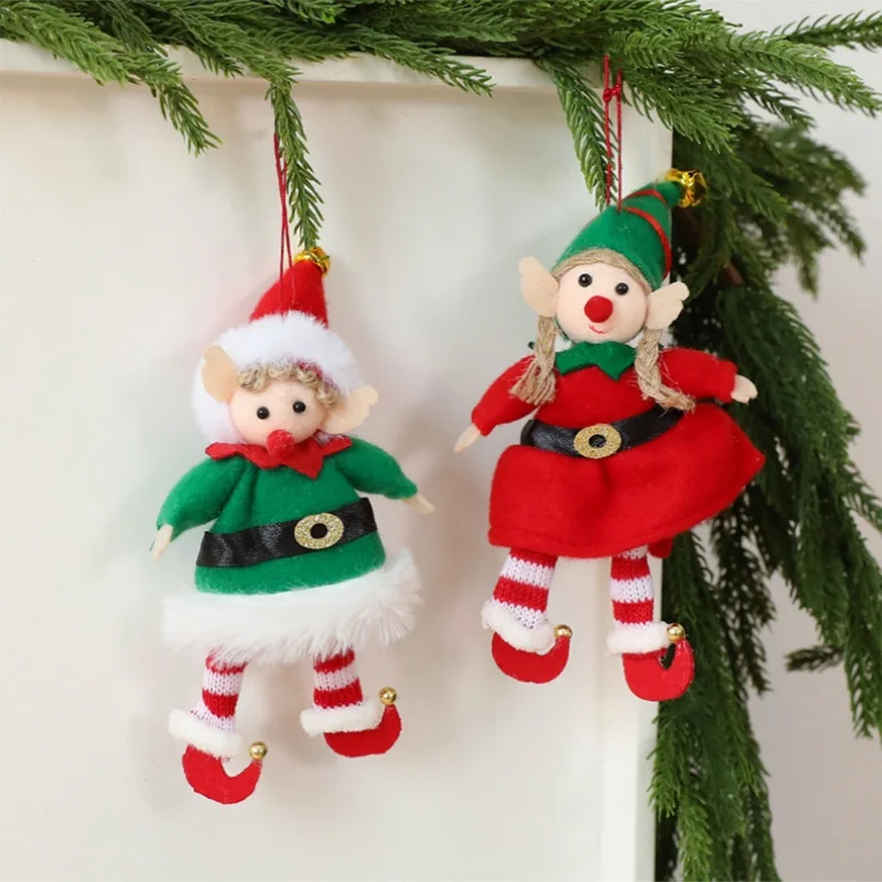 

2Pcs New Christmas Decoration Ins Cute Style Elf Doll Pendant Christmas Tree Pendant
