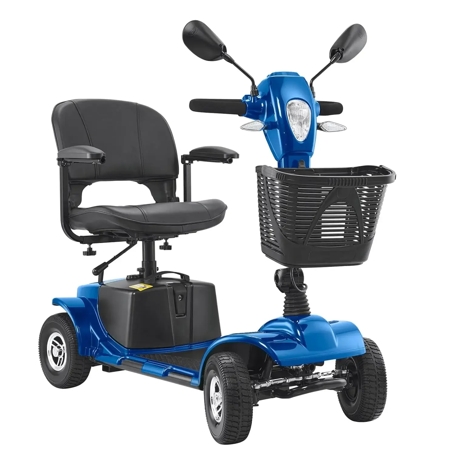 Heavy-Duty 4 Wheel Mobility Scooter for Adults & Seniors - Folding Electric Powered Mobility Scooter & 12 Mile Long Range