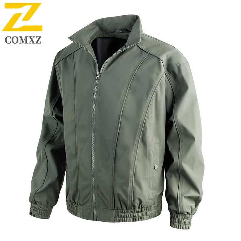 Veste à col montant pour hommes, haute qualité, nouveau modèle, résistant aux intempéries, respirant, manteau à fermeture éclair, Streetwear d'extérieur, vêtements pour hommes, 2025