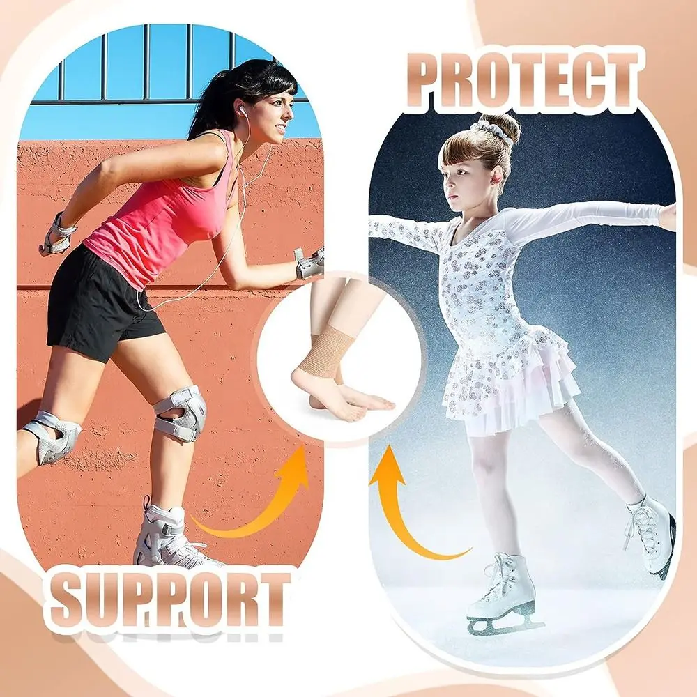 Soft Foot Support Ankle Protector Brace Figure Skating Protective Ankle Gel Sleeves Ski Foot Socks Men
