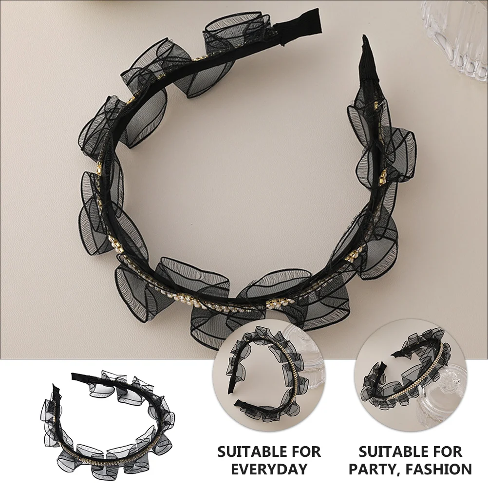 

Stylish Retro Hoop Creative Decor For Women Retro Lace Hair Hoop Party Daily Premium Hair Jewelry Gift Family Friends