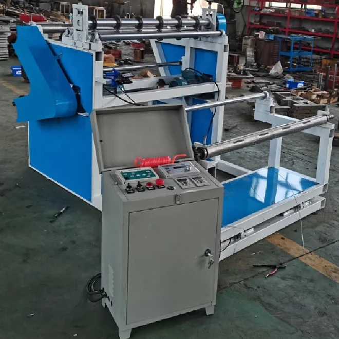 Paper Non Woven Roll Adhesive Rewinding and Cutting Slitting Machine Label Paper Strip Roll Stretch Film Slitter Rewinder