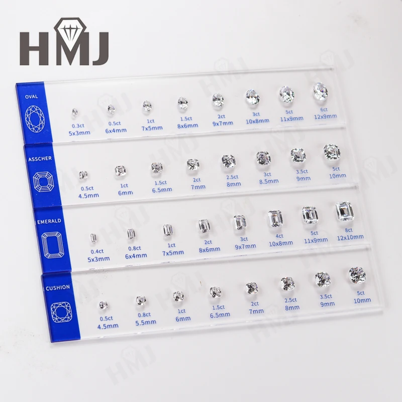 HMJ Jewelry Setting Gemstones Size Diamond Carat Ring Sizer Tester Guideline Tools Comparison Jewerly Dealer Tools Set Wholesale