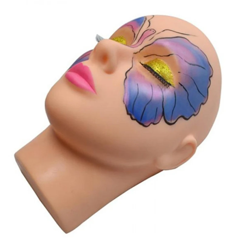 Mannequin en Silicone à Tête Plate pour Extensions de Faux-Cils, Modèle de Maquillage, Entraînement au Énergie, Offre Spéciale, 1 Pièce