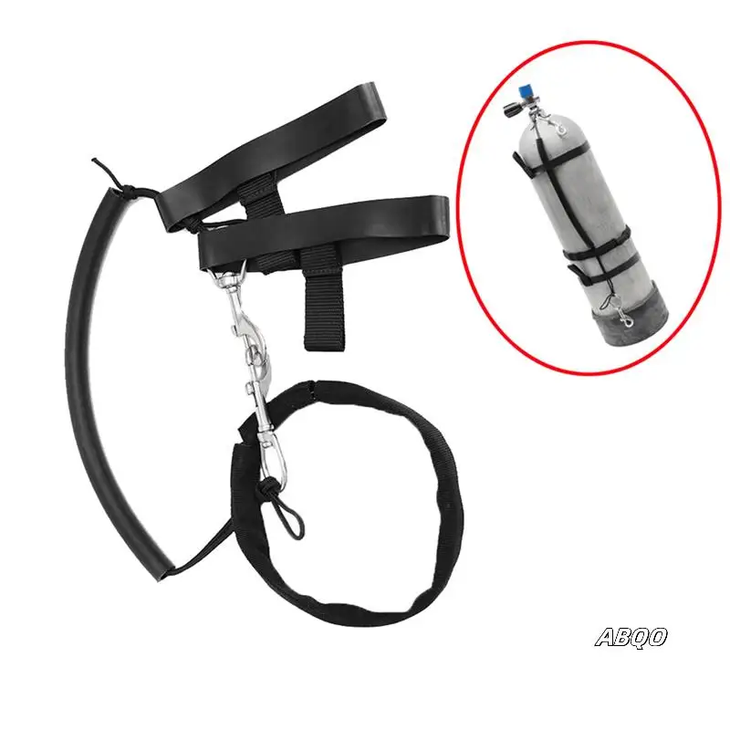 

2X Scuba Diving Tank Cylinder Stage Bottle Rigging Sidemount Strap+Clamp And Clips,Dive Cylinder Straps,For 11-12L Tank