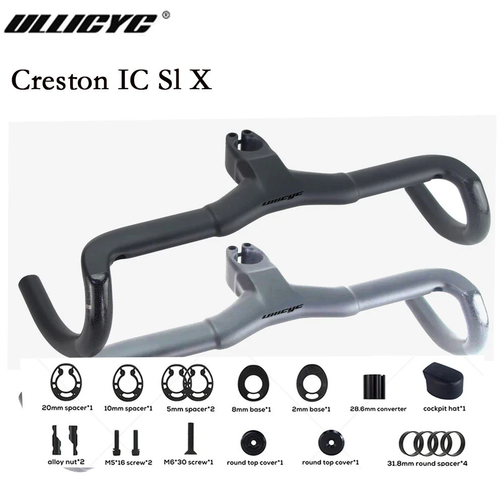

Ullicyc T1000 Carbon Creston IC Sl X Full Internal Cable Routing Road Bicycle Gravel Integrated Handlebar DI2 With Accessories