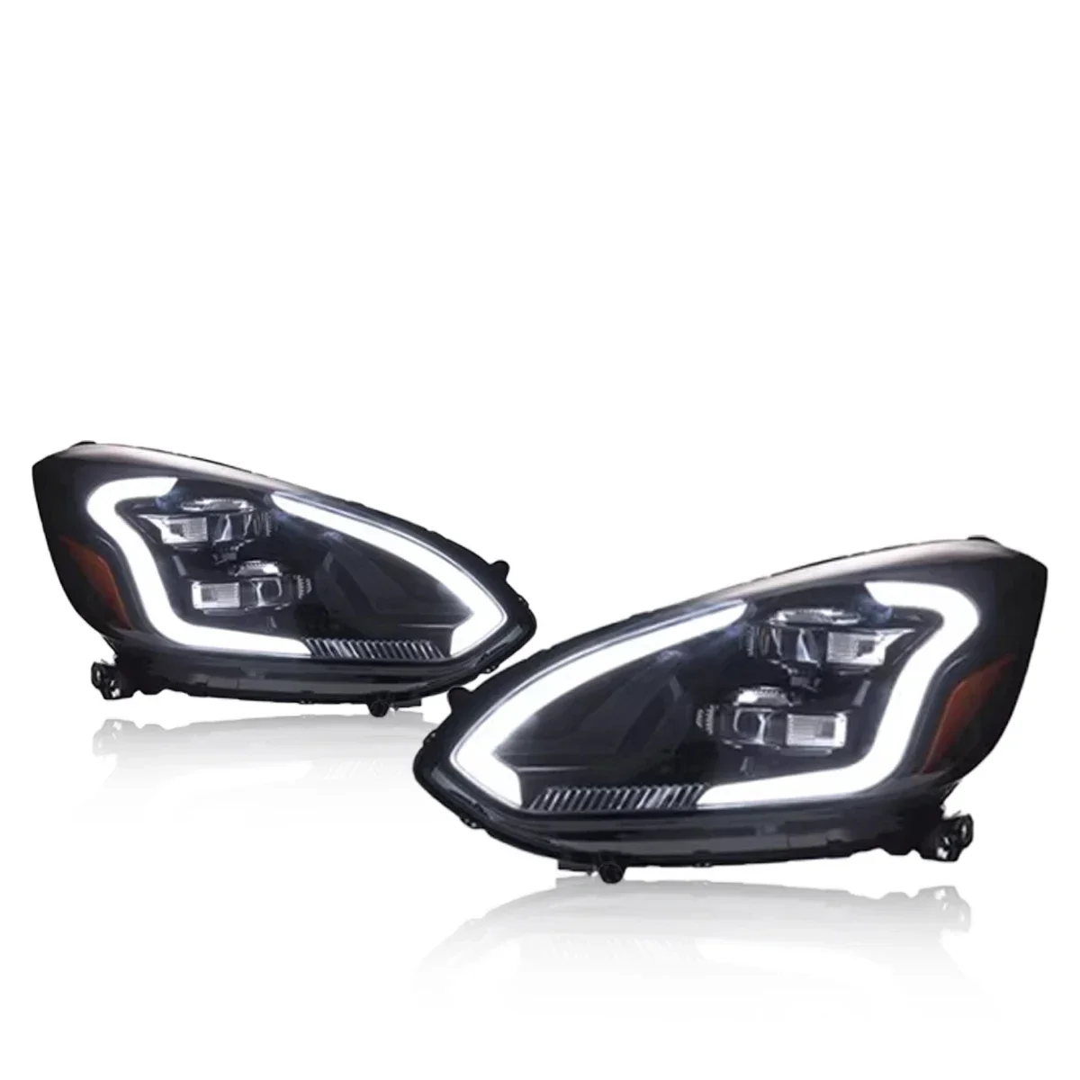 

Автомобильные фары для Honda Fit, обновление, модифицированная модель GT, фары, динамический указатель поворота, DRL, автомобильная сборка