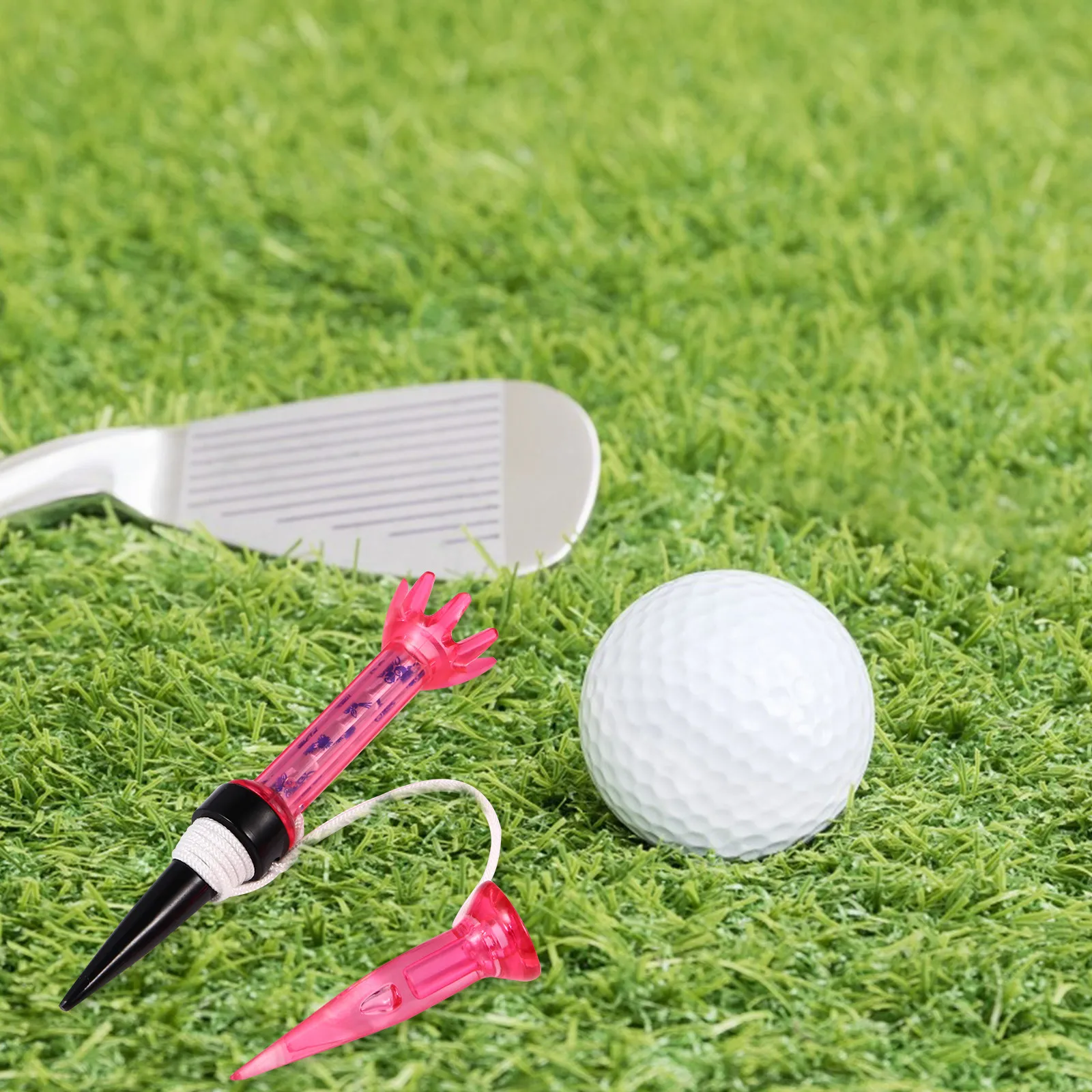 

2Pcs Golf Tees Plastic Ball Holders Smooth Finish Enhanced Grip for