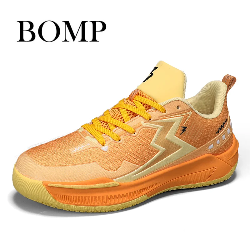 

Fashion Orange Men's Basketball Sneakers Platform Non-slip Training Basketball Shoes For Men Breathable Basket Sport Shoes Man