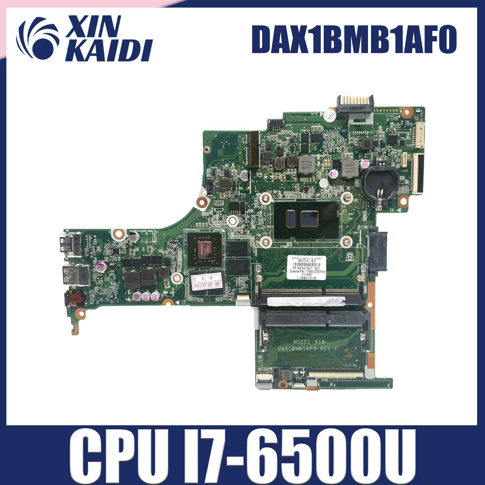 

DAX1BMB1AF0 Mainboard For HP Pavilion 14T-AB 14-AB Laptop Motherboard With I7-6500U CPU 100% Tested OK V2G