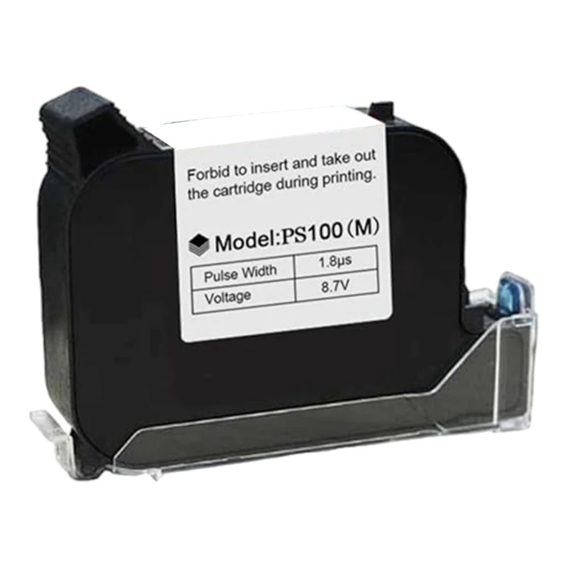 PS100(M) Quick Dry Cartridge For Handheld Inkjet Printer,Various Surfaces Application, Smooth Black 24BB