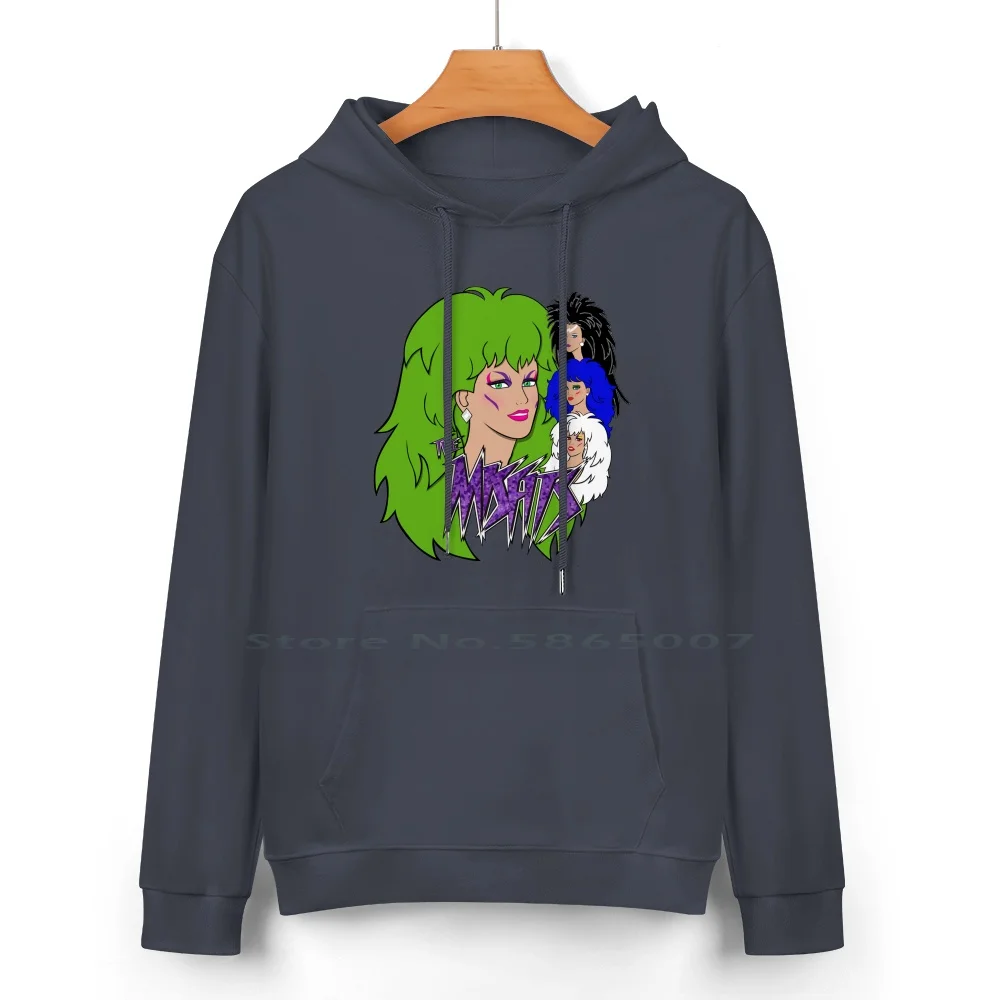 The Pure Cotton Hoodie Sweater 24 Colors Jem And The Holograms Pizzazz Stormer Jetta 80s Cartoon Girls Girl Group Singers Mtv