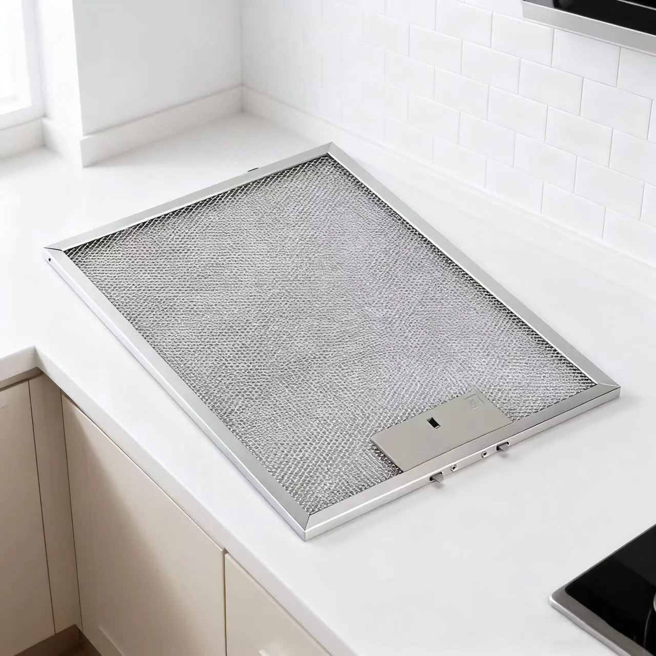 1 filtro de campana extractora de cocina, filtro de campana extractora de humo, estructura de placa de bloqueo, tamaño: 260*320*9mm