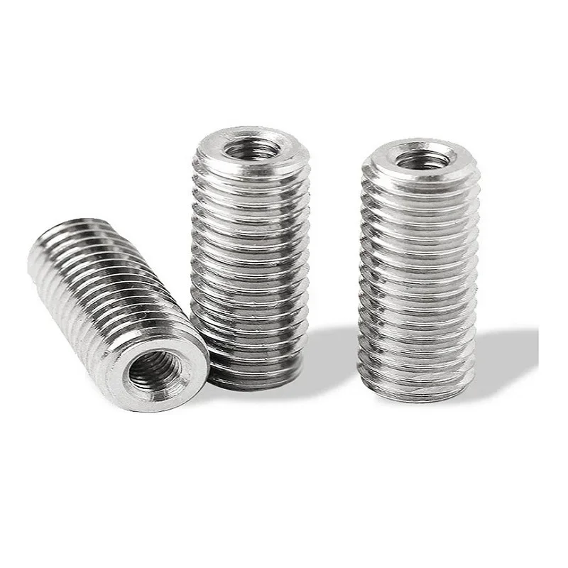 

3pcs M8/M10 Inside Outside Thread Adapter Screw Nuts Insert Sleeve Converter Nut Coupler 304 Stainless Steel