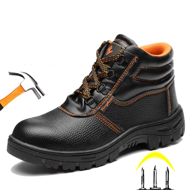 

Safety Shoes Men With Steel Toe Cap Anti-smash Men Dropshipping Work Shoes Sneakers Light Puncture-Proof Indestructible Shoes