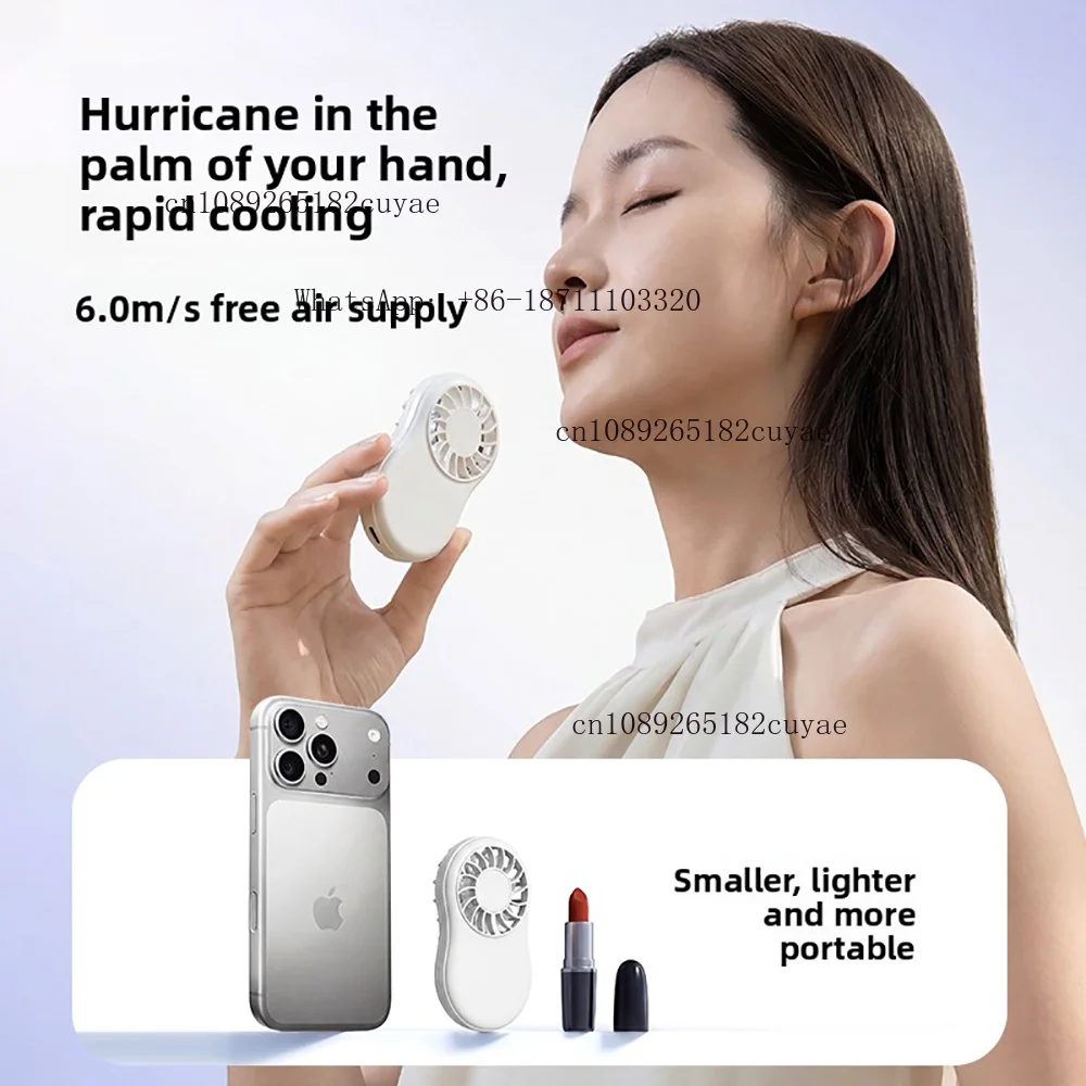 New Arrival Ultra Light Ultra Thin Mini Handheld Pocket Fan 5 Speed Levels Brushless Motor Portable Outdoor Plastic English