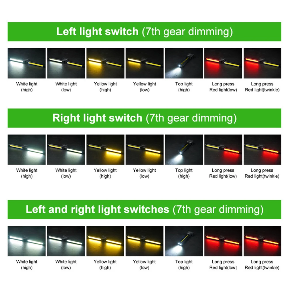 Gym Lamp for Posing with Hanging Hook LED Flashlight Work Light Portable Torch Light for Car Repair Home Garage Emergency