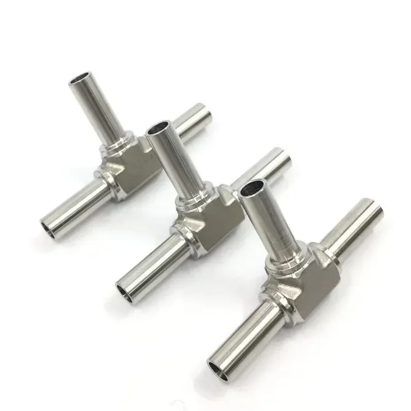 T-Stück 3-Wege-Reduzierer 6 8 10 12 mm 1/4 3/8 1/2 3/4 Zoll Auto-Schweiß rohr verschraubung Stecker 316l Edelstahl Ba Klasse – Detail 2