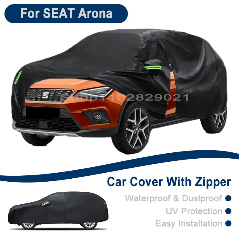 

Всепогодный чехол для автомобиля SEAT Arona - с боковой молнией, водонепроницаемый, пылезащитный, солнцезащитный