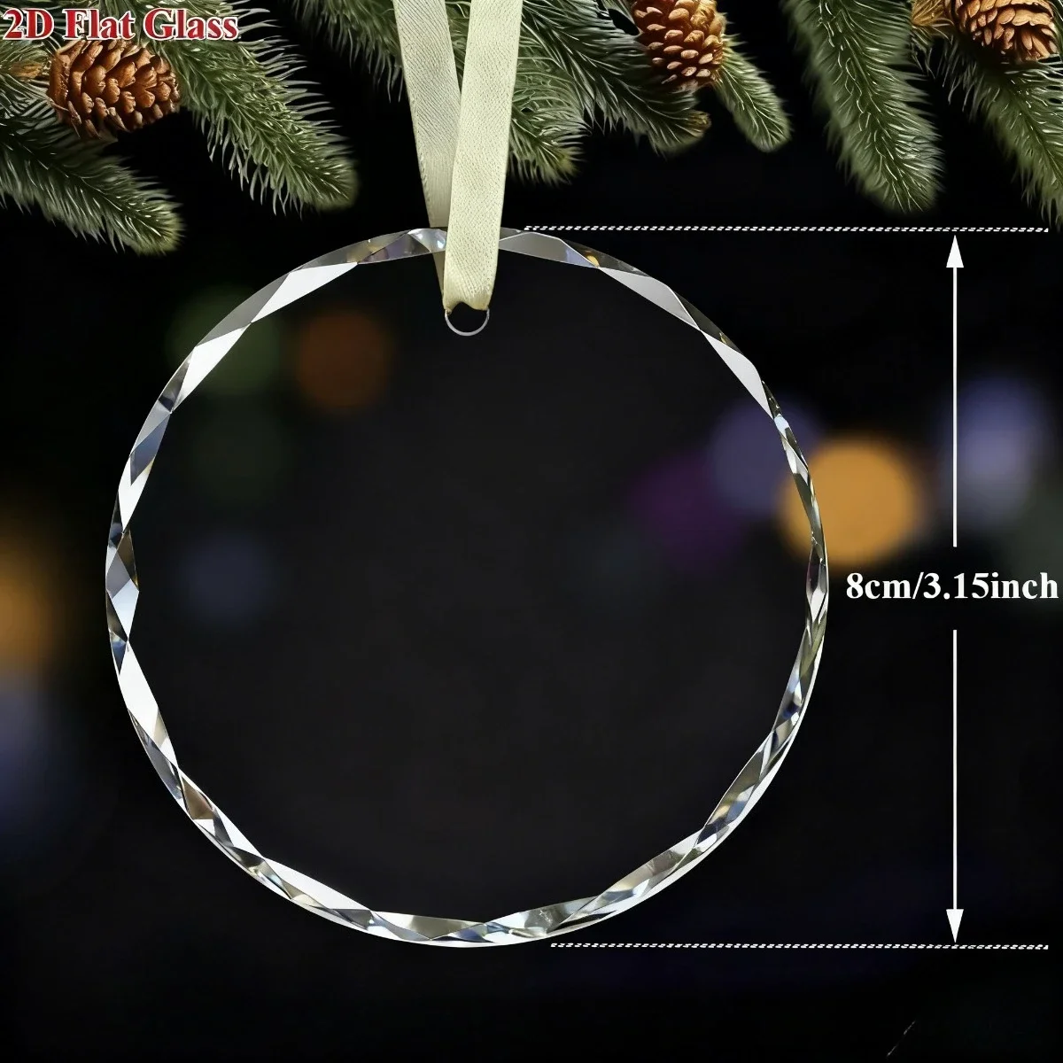 بصمة مسطحة ثنائية الأبعاد مع زخرفة زجاجية لسنة الاسم - 2026 تاريخ الحمل إعلان تذكاري - هدايا للآباء الحاملين #2